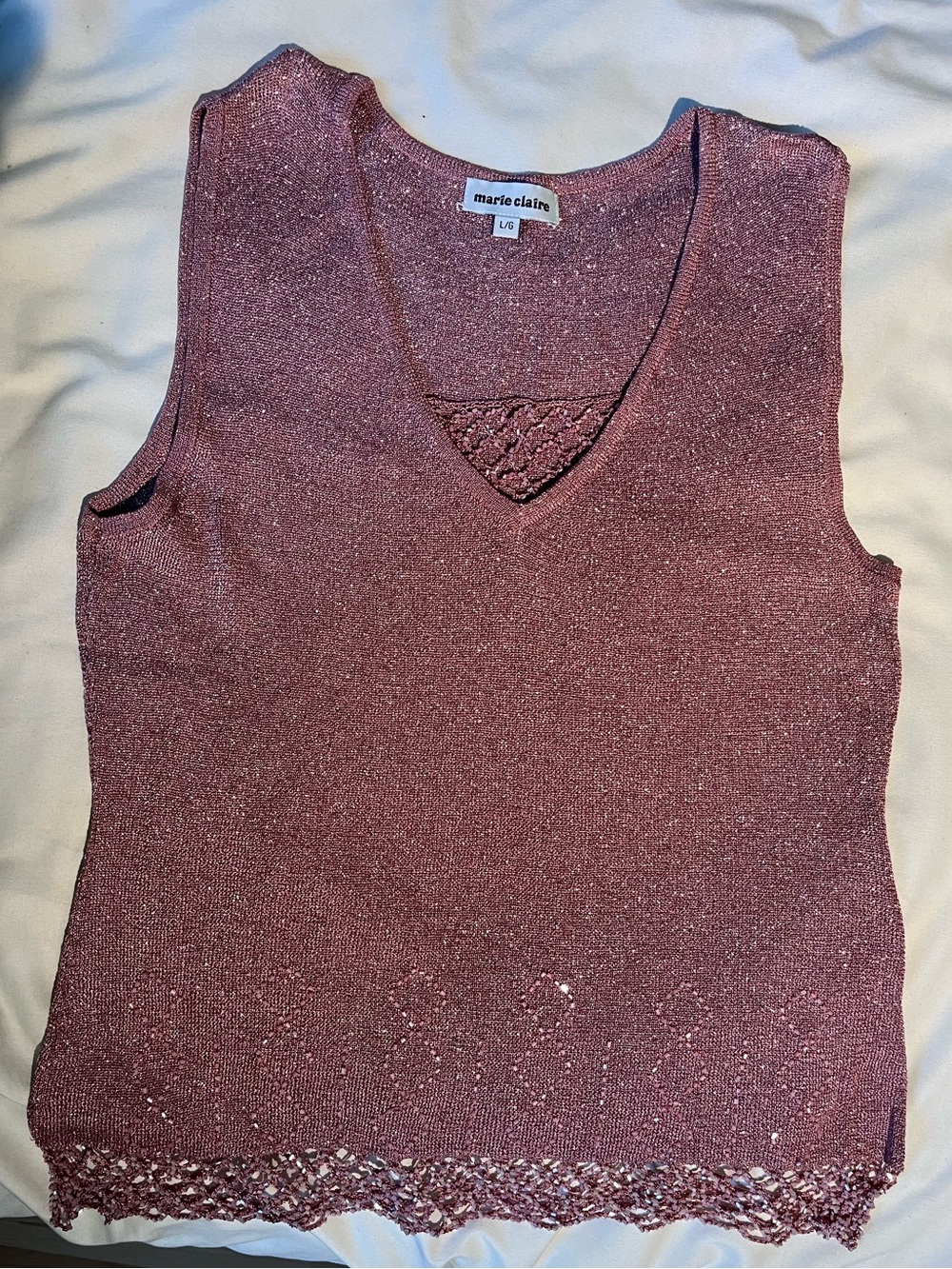 Sparkly going out tank top
